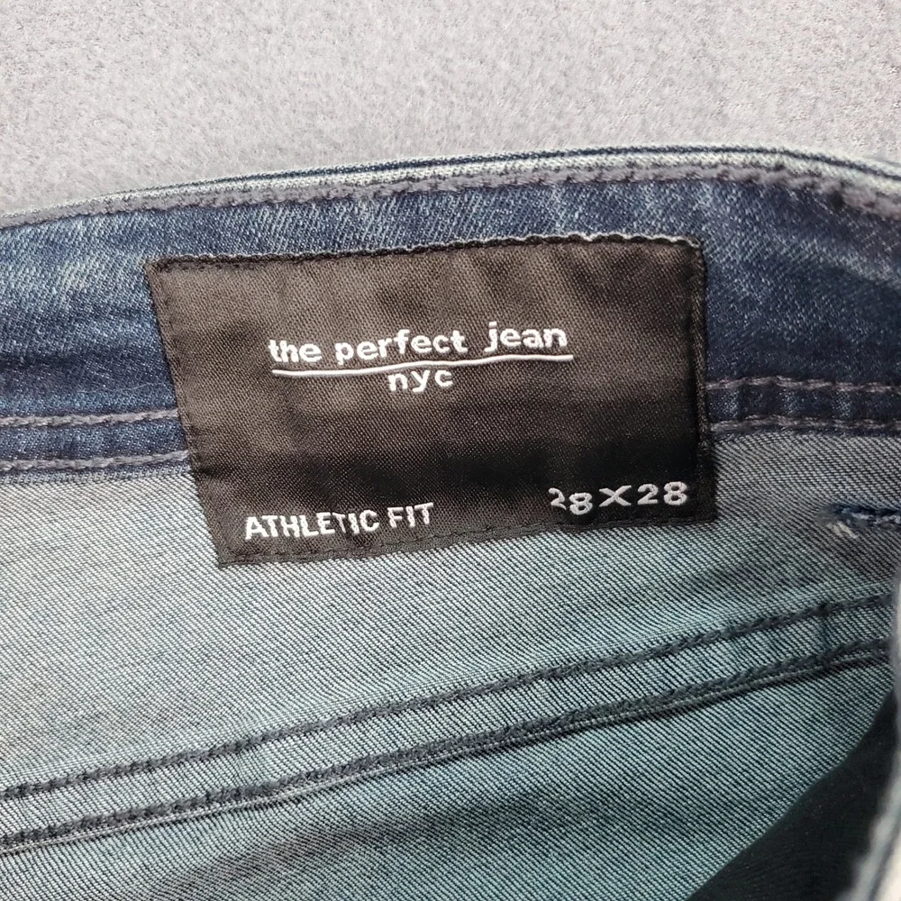 The Perfect Jean NYC Athletic Fit Jeans Mens 28W x 28L Blue Denim